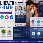 Telehealth consultation, hormone tracking, sexual wellness, hormonal balance, digital healthcare platform, and modern preventive health services.